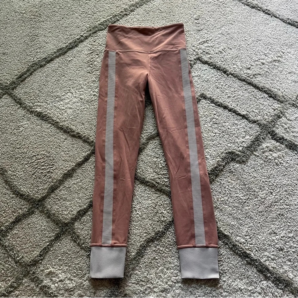 Athleta Pink and Gray Leggings